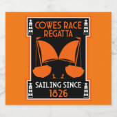 Cowes Isle of Wight Zeilregatta Sparkling Wijnetiket (Enkel label)