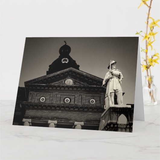 COWETA COUNTY COURTHOUSE Jumbo Wenskaart Kaart (Gele Bloem)