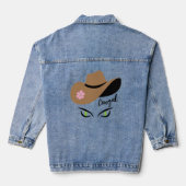 Cowgal Pet Cat Eyes Denim Jacket (Achterkant)