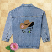 Cowgal Pet Cat Eyes Denim Jacket