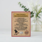 Cowgirl 10 BRIEFKAART geboden (Staand voorkant)