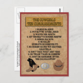 Cowgirl 10 BRIEFKAART geboden (Voorkant / Achterkant)