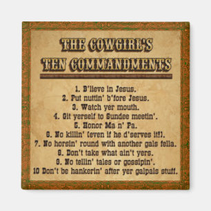 Cowgirl 10 geboden Magnet