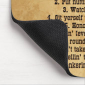 Cowgirl 10 Geboden MOUSEPAD Muismat (Hoek)