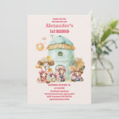 Cowgirl 1e Rodeo Eerste Verjaardag Kaart (Staand voorkant)