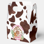 Cowgirl 1e rodeo westerne verjaardag gepersonalise bedankdoosjes (Geopend)