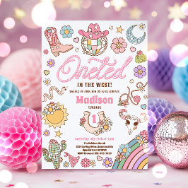 Cowgirl 1e verjaardag One-Ted in de West Party Kaart