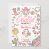 Cowgirl 1e verjaardag One-Ted in de West Party Kaart (Voorkant)