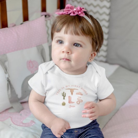 Cowgirl 1e verjaardagsfeest Eerste rodeo Kinder Shirts