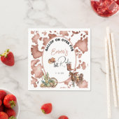 Cowgirl 1st Rodeo Cowprint Birthday Servet (Insitu)