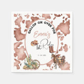 Cowgirl 1st Rodeo Cowprint Birthday Servet (Voorkant)