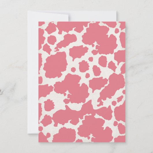 Cowgirl 1ste rodeo Koe van Birthday Party Kaart (Achterkant)