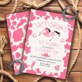 Cowgirl 1ste rodeo Koe van Birthday Party Kaart