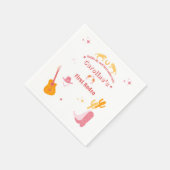 Cowgirl 1ste verjaardag eerste rodeo servet (Hoek)