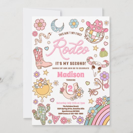 Cowgirl 2e verjaardag Dit is niet mijn eerste rode Kaart (Voorkant)