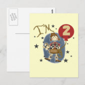 Cowgirl 2e verjaardag T-shirts en geschenken Briefkaart (Voorkant / Achterkant)