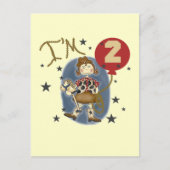 Cowgirl 2e verjaardag T-shirts en geschenken Briefkaart (Voorkant)