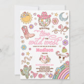 Cowgirl 2e verjaardag welkom twee het wilde westen kaart (Voorkant)