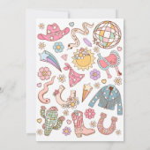 Cowgirl 2e verjaardag welkom twee het wilde westen kaart (Achterkant)