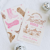 Cowgirl 30ste Rodeo Verjaardag Uitnodiging