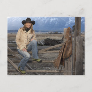 Cowgirl 3 briefkaart