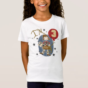 Cowgirl 3e verjaardag t-shirt