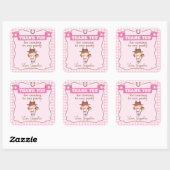 Cowgirl 3inch gepersonaliseerd dank u label sticke (Vel)