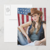 Cowgirl 5 briefkaart (Voorkant / Achterkant)