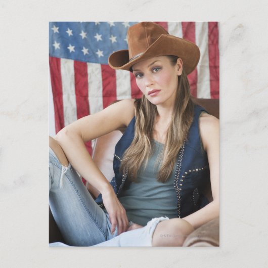 Cowgirl 5 briefkaart (Voorkant)