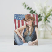 Cowgirl 5 briefkaart (Staand voorkant)