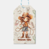 Cowgirl 5th Birthday Bash Cadeaulabel (Voorkant)