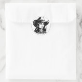 Cowgirl Aesthetic Round Sticker (Tas)