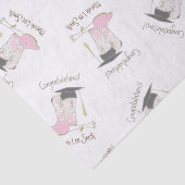 Cowgirl Afstuderen Country Westerne Partij Tissuepapier (Detail)