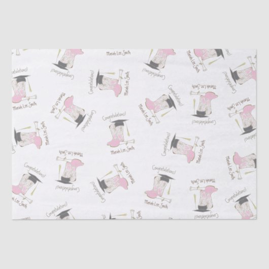 Cowgirl Afstuderen Country Westerne Partij Tissuepapier (Voorkant)