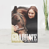 Cowgirl Afstuderen Foto Land Afstuderen Aankondiging (Voorkant)