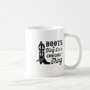 Cowgirl & Laarzen Bling zijn een Cowgirl ding Koffiemok