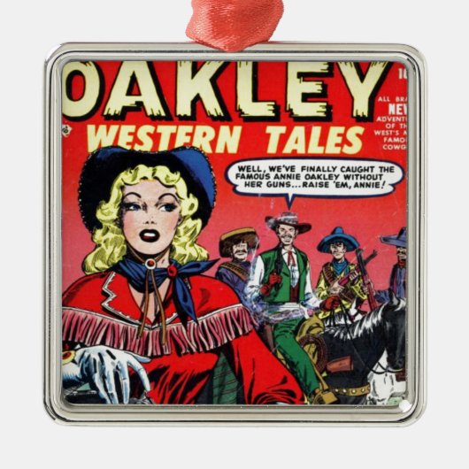 Cowgirl Annie Oakley Metalen Ornament (Voorkant)