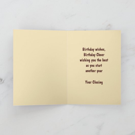 Cowgirl Autumn Custom Birthday Kaart (Binnen)