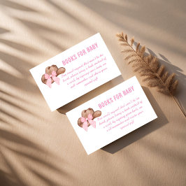 Cowgirl baby shower boekaanvraag informatiekaartje