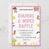 Cowgirl Baby shower Game - Editable Name, 5x7 size Kaart (Voorkant)