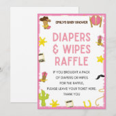 Cowgirl Baby shower Game - Editable Name, 5x7 size Kaart (Voorkant / Achterkant)