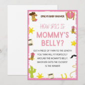 Cowgirl Baby shower Game - Editable Name, 5x7 size Kaart (Voorkant / Achterkant)