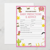 Cowgirl Baby shower Game - Editable Name, 5x7 size Kaart (Voorkant / Achterkant)