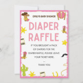 Cowgirl Baby shower Game - Editable Name, 5x7 size Kaart (Voorkant)