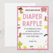 Cowgirl Baby shower Game - Editable Name, 5x7 size Kaart (Voorkant / Achterkant)