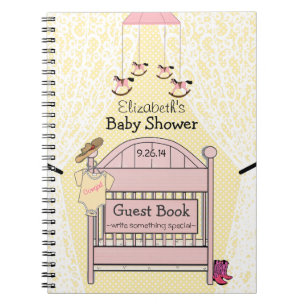 Cowgirl Baby shower Guest Book- Notitieboek