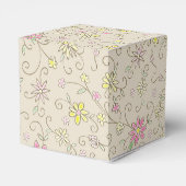 Cowgirl Baby shower Land Western roze meisje Bedankdoosjes (Achterkant)