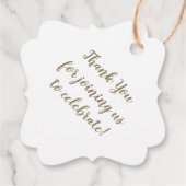 Cowgirl Baby shower Land Western roze meisje Bedankjes Labels (Achterkant)