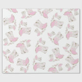 Cowgirl Baby shower Land Western roze meisje Cadeaupapier (Vlak)