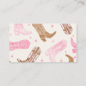 Cowgirl Baby shower Luier Raffle Tickets Informatiekaartje (Achterkant)